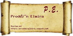 Prodán Elmira névjegykártya